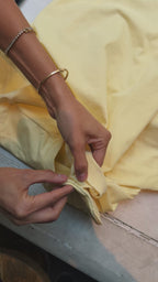 Essential One-Sided Cinched T-Shirt (Butter Yellow)