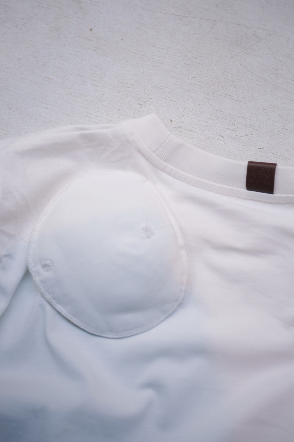 Essential One-Sided Cinched T-Shirt (White)