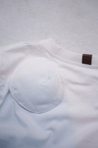 Essential One-Sided Cinched T-Shirt (White)