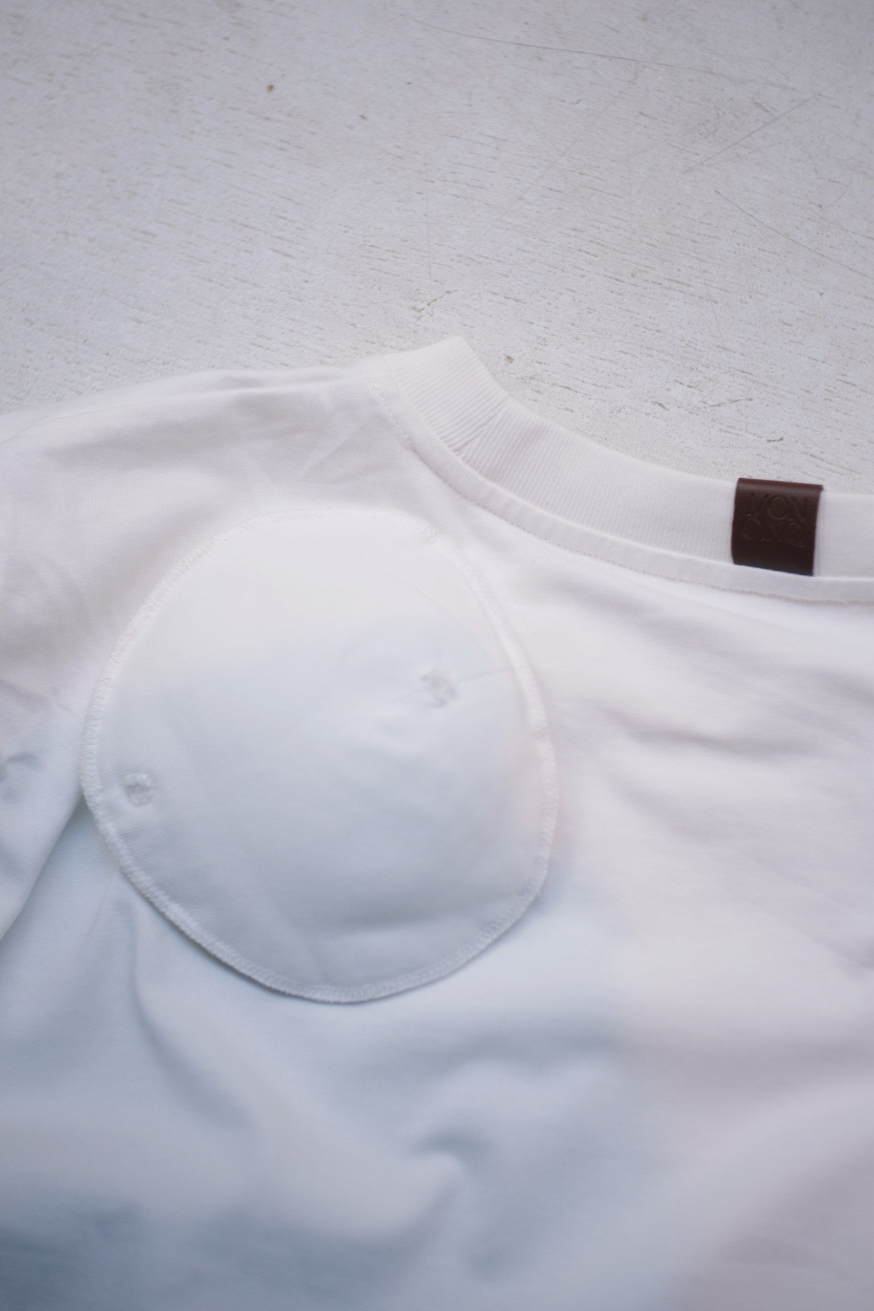 Essential One-Sided Cinched T-Shirt (White)