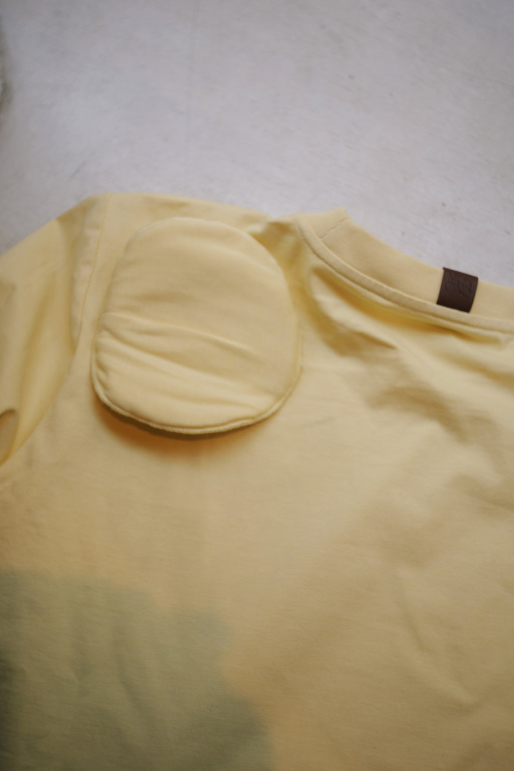 Essential One-Sided Cinched T-Shirt (Butter Yellow)